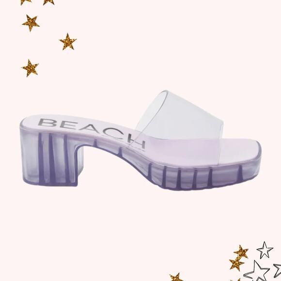 Matisse Clear Mule Sandal Slip On Size 9 Heels - Picture 2 of 6